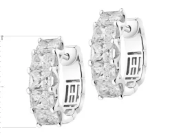 Kolczyki z białego złota z diamentami - 5,11 ct - próba 750