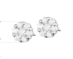 Kolczyki z białego złota z brylantami - 0,41 ct - próba 585