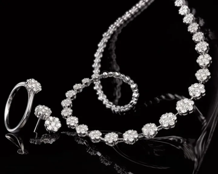 Kolczyki z białego złota z brylantami - 0,41 ct - próba 585