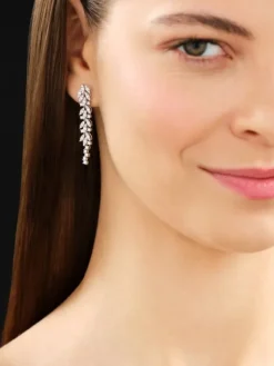 Kolczyki z białego złota z  brylantami - 1,30 ct - próba 750