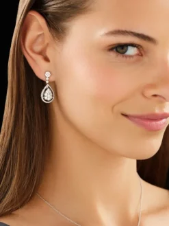 Kolczyki z białego złota z brylantami - 2,29 ct - próba 585