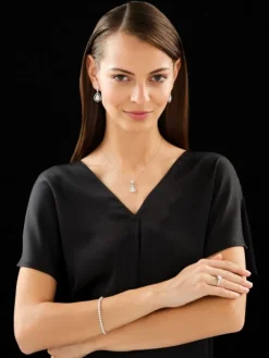 Kolczyki z białego złota z brylantami - 2,29 ct - próba 585