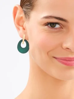 Kolczyki z brązu pozłacane