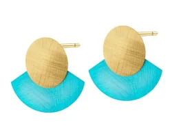 Kolczyki z brązu pozłacane