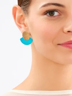 Kolczyki z brązu pozłacane