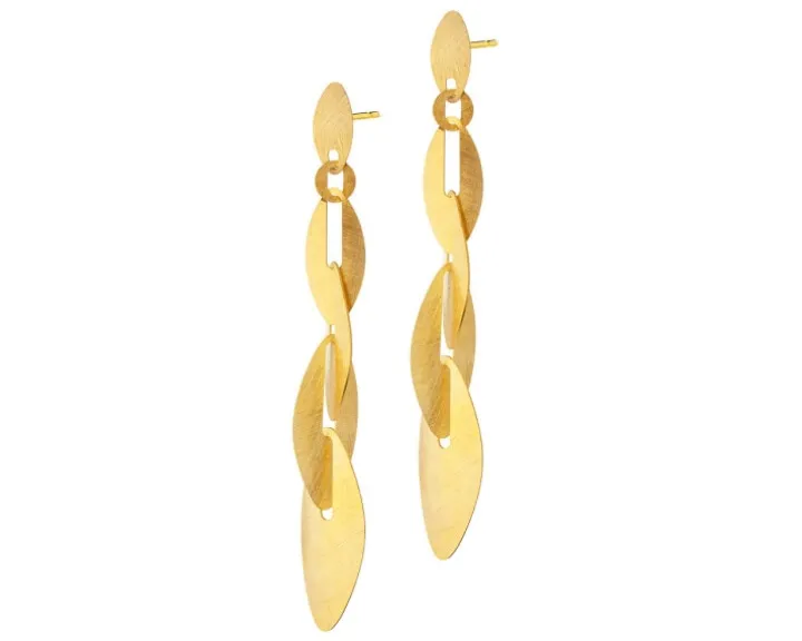 Kolczyki z brązu pozłacane