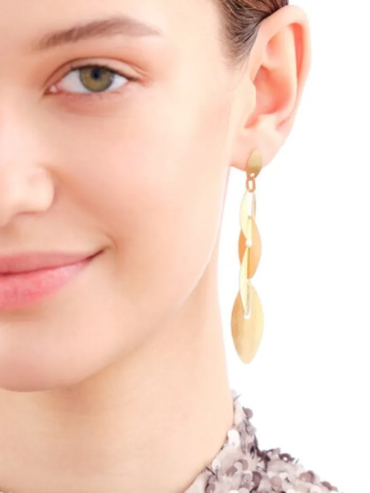 Kolczyki z brązu pozłacane