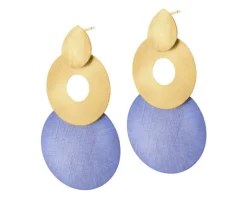 Kolczyki z brązu pozłacane - koła