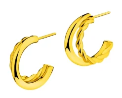 Kolczyki z mosiądzu pozłacane