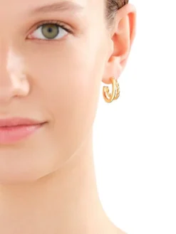 Kolczyki z mosiądzu pozłacane