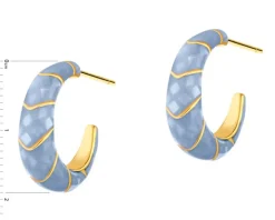 Kolczyki z mosiądzu pozłacane z muszlą