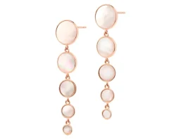 Kolczyki z mosiądzu pozłacane z masą perłową