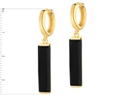 Kolczyki z mosiądzu pozłacane z agatami