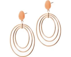 Kolczyki z mosiądzu pozłacane z kalcytami