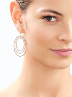 Kolczyki z mosiądzu pozłacane z kalcytami