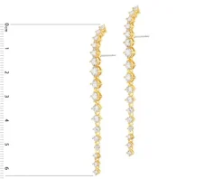 Kolczyki z mosiądzu pozłacane z cyrkoniami