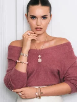 Kolczyki z mosiądzu pozłacane z kwarcami