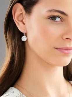 Kolczyki z żółtego i białego złota z brylantami - 2,04 ct - próba 585