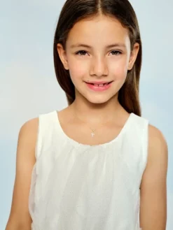 Kolczyki z żółtego i białego złota z brylantami - 0,02 ct - próba 375