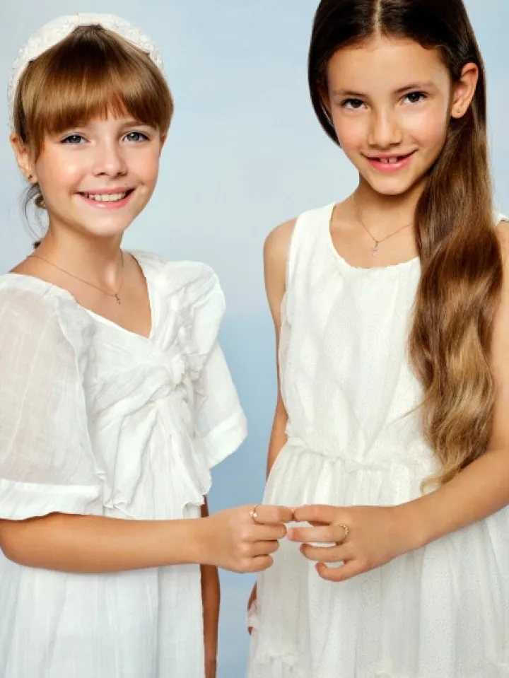 Kolczyki z żółtego i białego złota z brylantami - 0,02 ct - próba 375