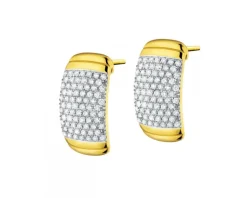 Kolczyki z żółtego złota z brylantami - 0,60 ct - próba 585