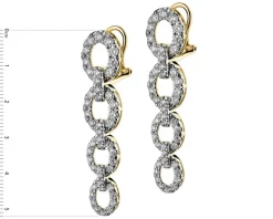 Kolczyki z żółtego złota z brylantami - 2,77 ct - próba 585