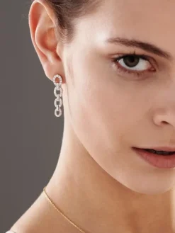 Kolczyki z żółtego złota z brylantami - 2,77 ct - próba 585