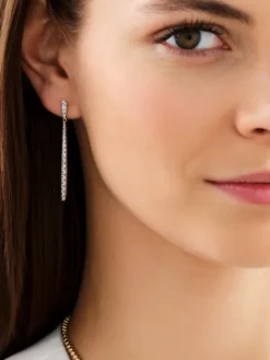 Kolczyki z żółtego złota z brylantami - 1,27 ct - próba 750