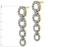 Kolczyki z żółtego złota z brylantami - 1,00 ct - próba 585