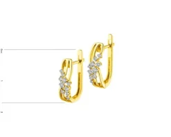 Kolczyki z żółtego złota z brylantami - 0,29 ct - próba 585
