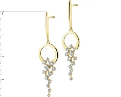Kolczyki z żółtego złota z brylantami - 0,48 ct - próba 585