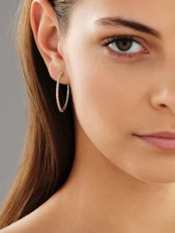 Kolczyki z żółtego złota z brylantami - koła - 1,00 ct - próba 585