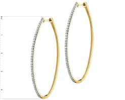 Kolczyki z żółtego złota z brylantami - koła - 0,47 ct - próba 585