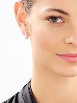 Kolczyki z żółtego złota z brylantami  laboratoryjnymi  - koła - 0,66 ct - próba 585