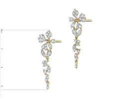 Kolczyki z żółtego złota z brylantami - 0,65 ct - próba 585
