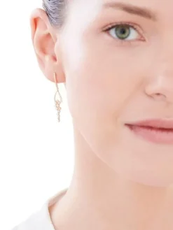 Kolczyki z żółtego złota z brylantami - 0,44 ct - próba 585