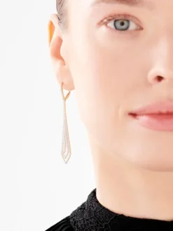 Kolczyki z żółtego złota z brylantami - 1,00 ct - próba 585