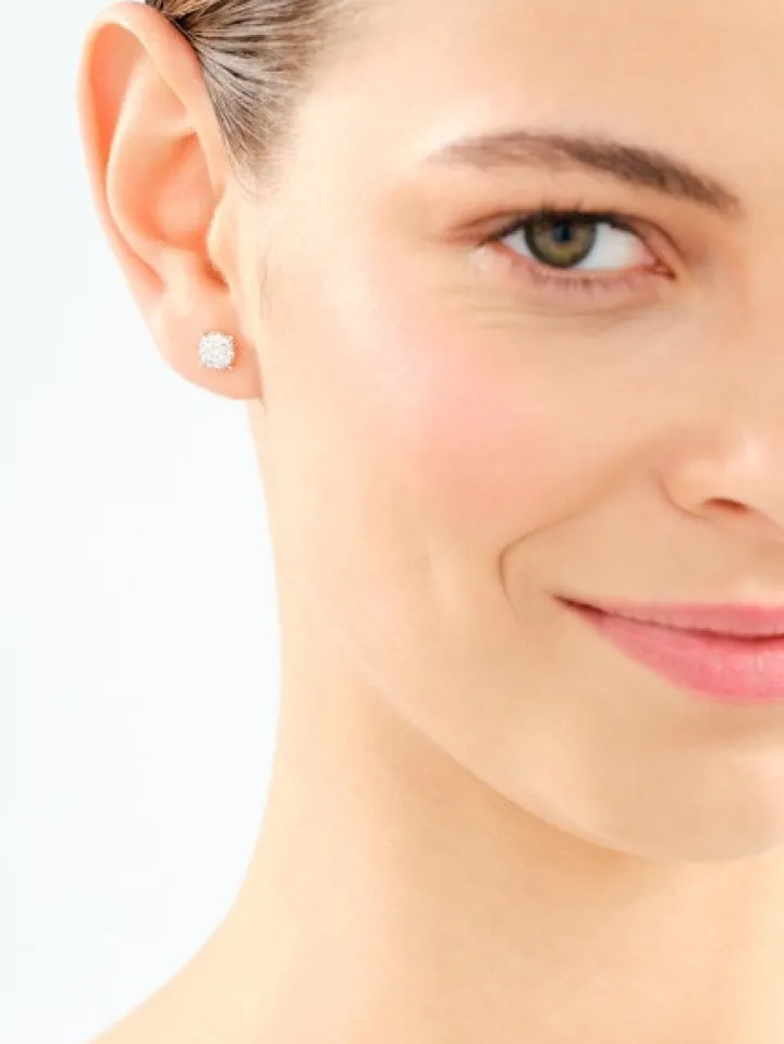 Kolczyki z żółtego złota z brylantami - 0,27 ct - próba 585