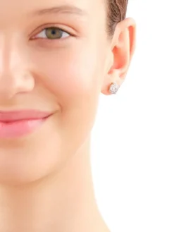 Kolczyki z żółtego złota z brylantami - 0,70 ct - próba 585