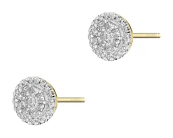 Kolczyki z żółtego złota z diamentami - 0,83 ct - próba 585