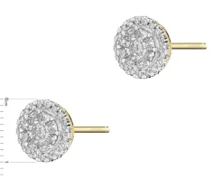 Kolczyki z żółtego złota z diamentami - 0,83 ct - próba 585