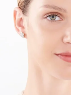 Kolczyki z żółtego złota z diamentami - 0,83 ct - próba 585