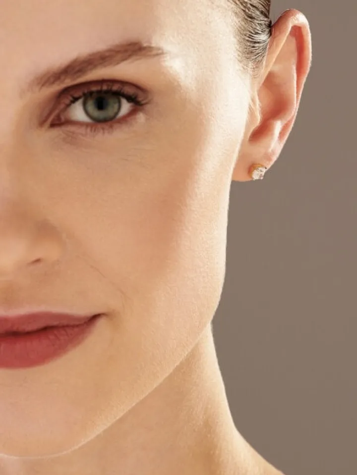 Kolczyki z żółtego złota z diamentami - 1,01 ct - próba 585