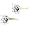 Kolczyki z żółtego złota z diamentami - gwiazdy - 0,006 ct - próba 375