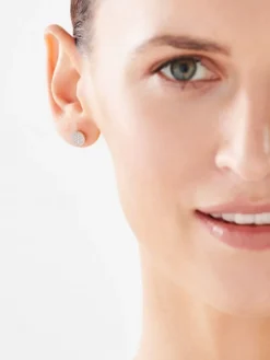 Kolczyki z żółtego złota z diamentami - 0,20 ct - próba 585