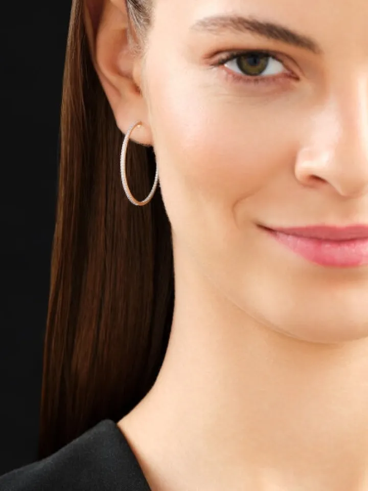 Kolczyki z żółtego złota z diamentami - koła - 0,50 ct - próba 585