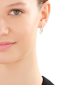 Kolczyki z żółtego złota z diamentami - 0,25 ct - próba 585