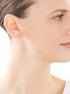 Kolczyki z żółtego złota z diamentami - gwiazdy - 0,006 ct - próba 375