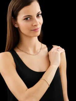 Kolczyki z żółtego złota z diamentami - 0,006 ct - próba 375