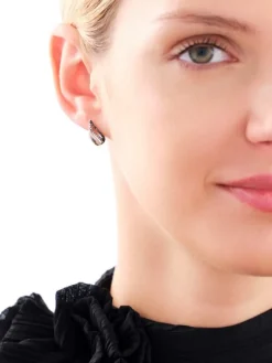 Kolczyki z żółtego złota z diamentami - 0,35 ct - próba 585